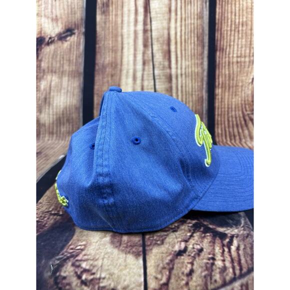 Titleist Golf Hat Mens M/ L Blue Stretch Fitted Cap Green Embroidered Logo - Picture 4 of 6